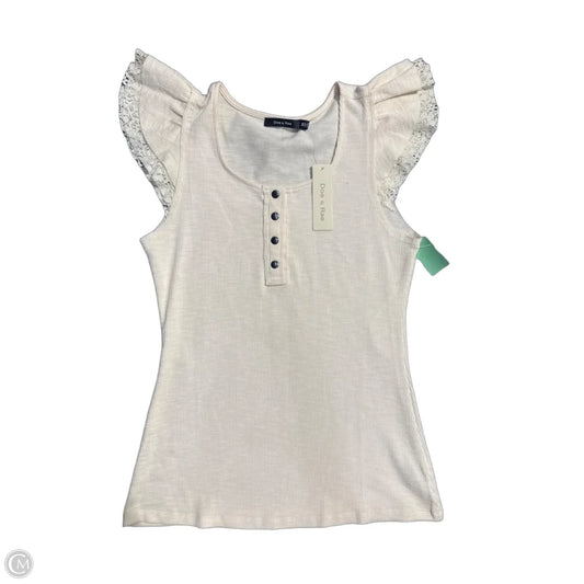 Top Short Sleeve By Doe & Rae In Cream, Size: M