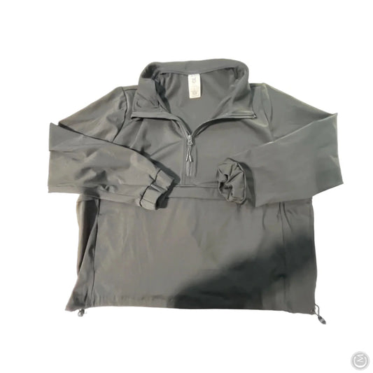 Athletic Top Long Sleeve Collar By Members Mark In Black, Size: L