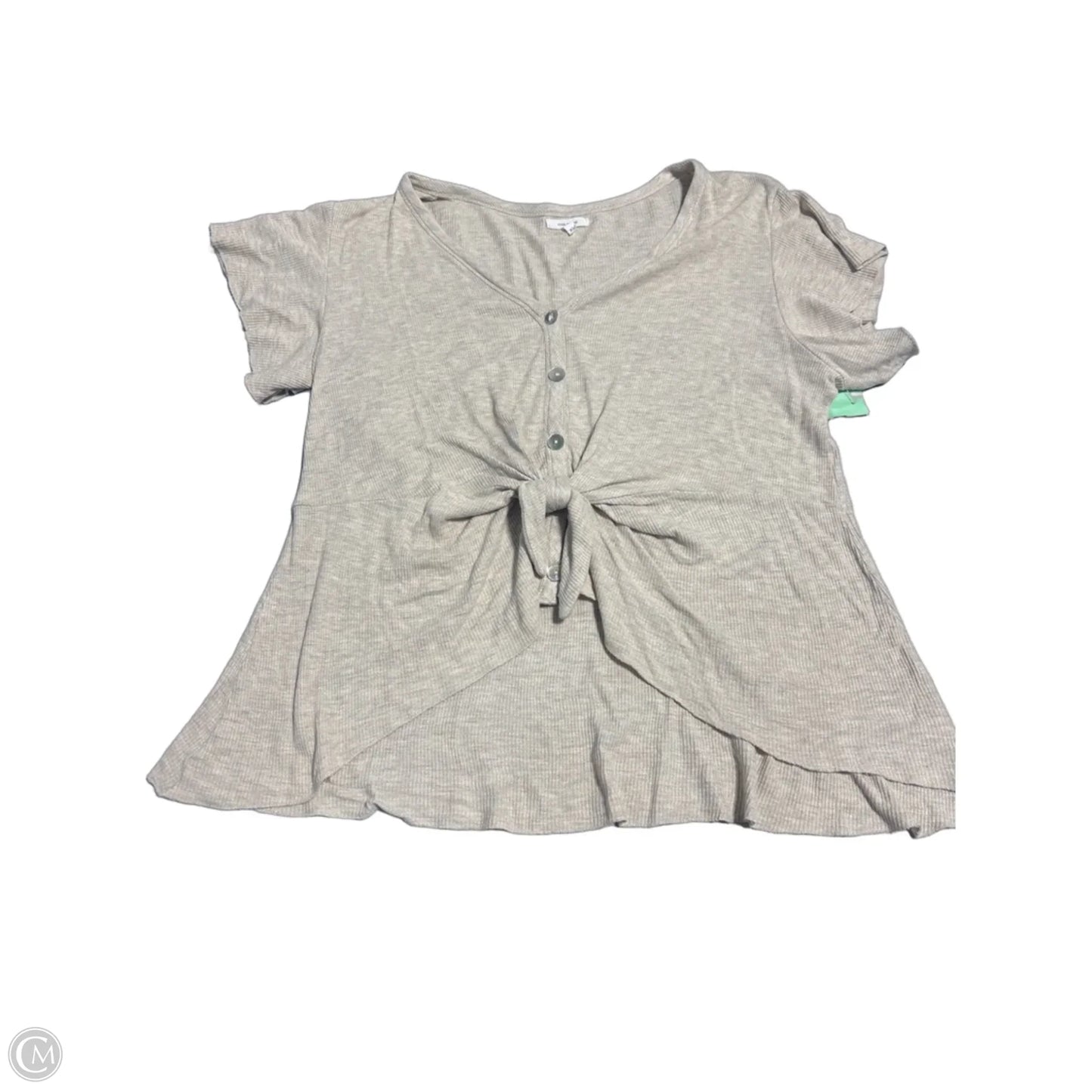 Top Short Sleeve By Maurices In Beige, Size: Xl