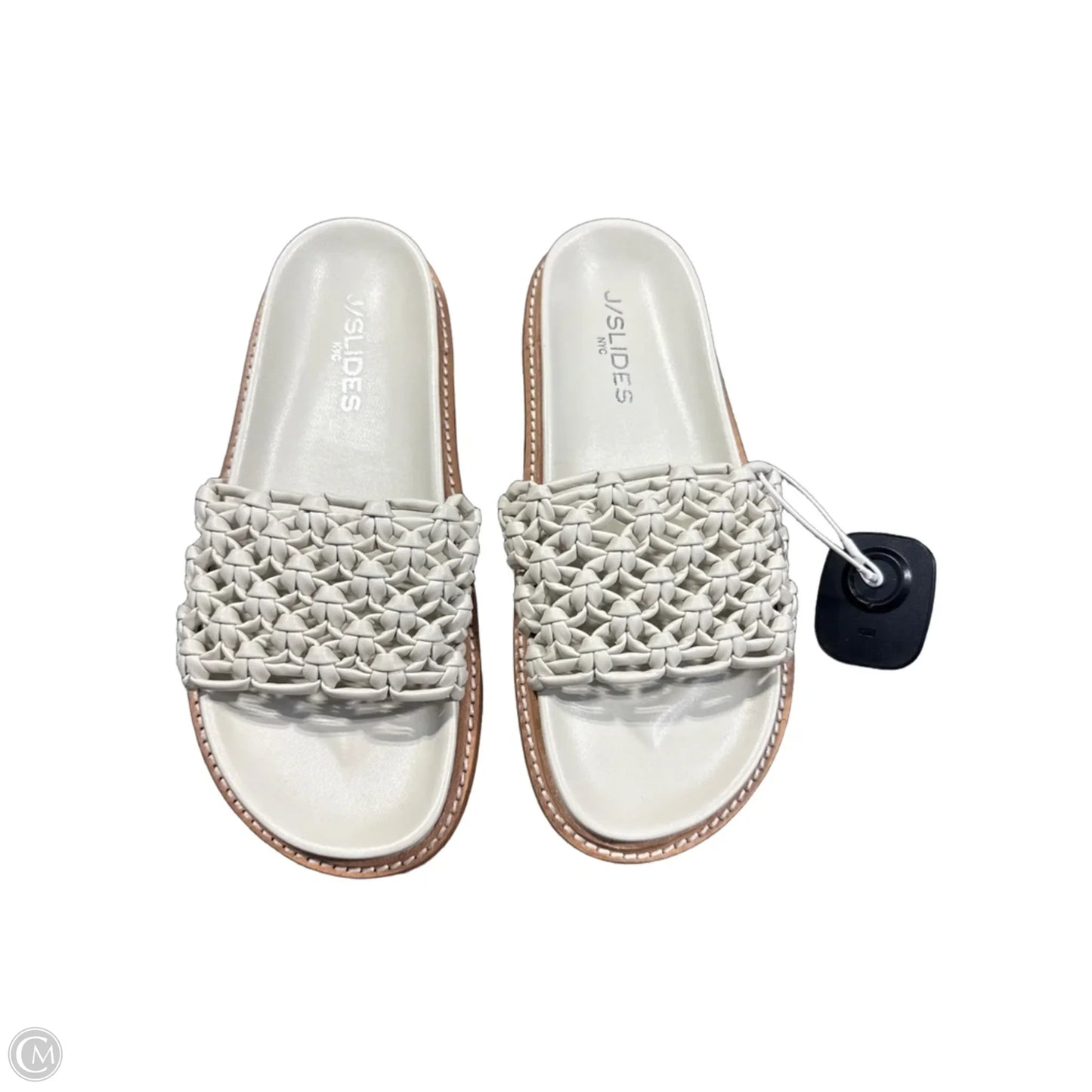 Sandals Flats By J Slides In White, Size: 6.5