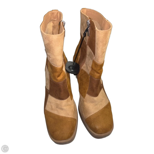 Boots Ankle Heels By Universal Thread In Brown, Size: 10