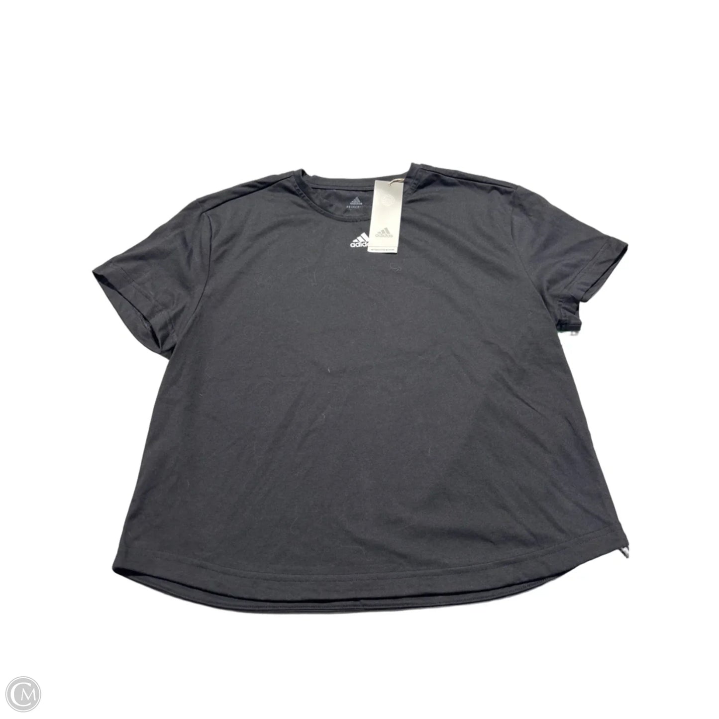 Athletic Top Short Sleeve By Adidas In Black, Size: L