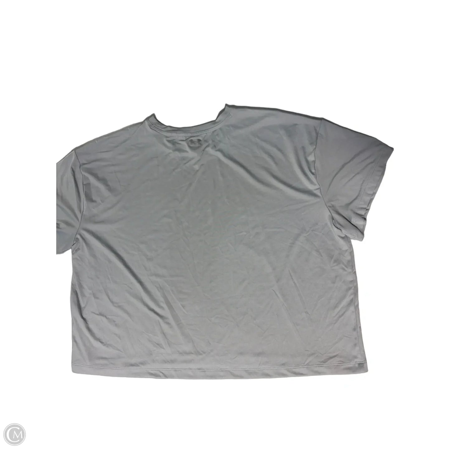 Athletic Top Short Sleeve By Under Armour In Grey, Size: L