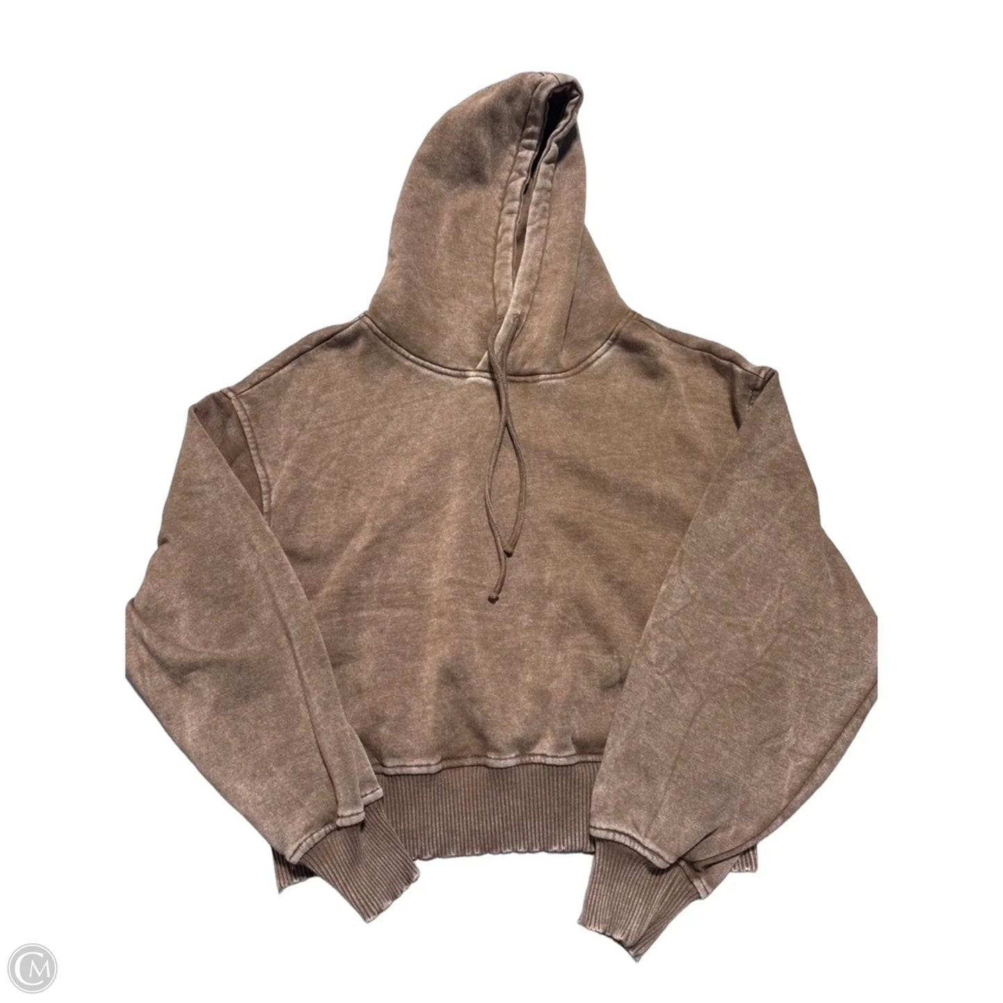 Sweatshirt Hoodie By Zenana In Brown, Size: M