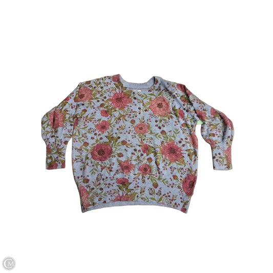 Top Long Sleeve By Lc Lauren Conrad In Floral Print, Size: 2x