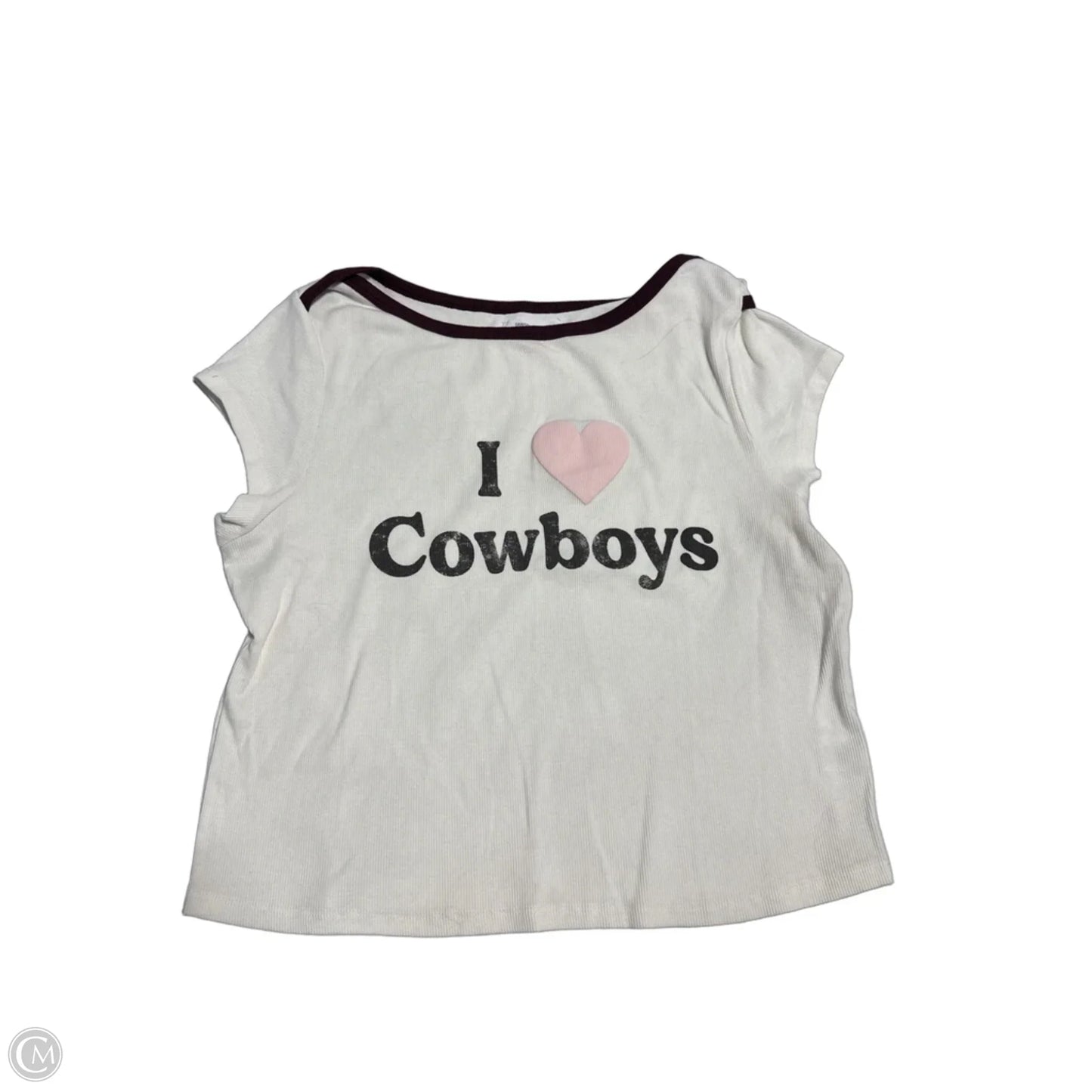 Top Short Sleeve By Grayson Threads In Cream, Size: Xxl