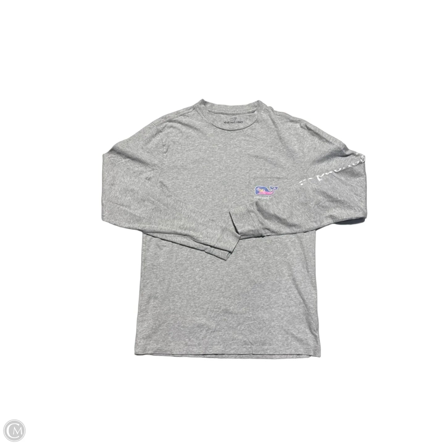 Top Long Sleeve By Vineyard Vines In Grey, Size: Xs