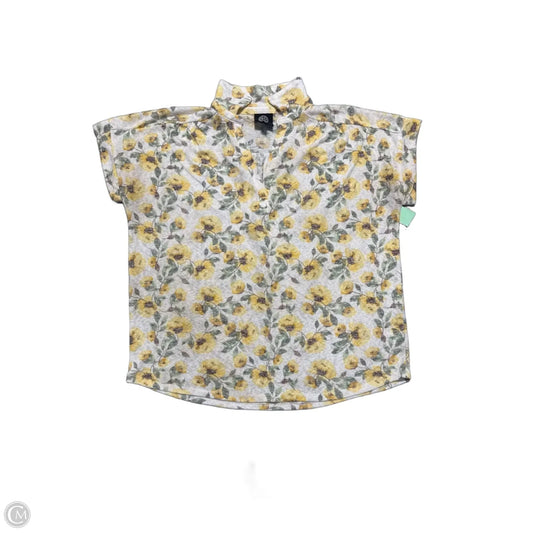 Top Short Sleeve By Bobeau In Floral Print, Size: M