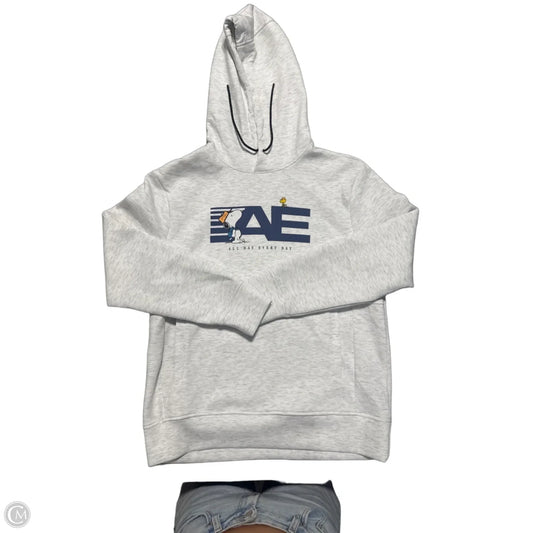 Sweatshirt Hoodie By American Eagle In White, Size: S
