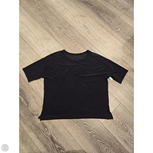 Athletic Top Short Sleeve By Lululemon In Black, Size: Xxl