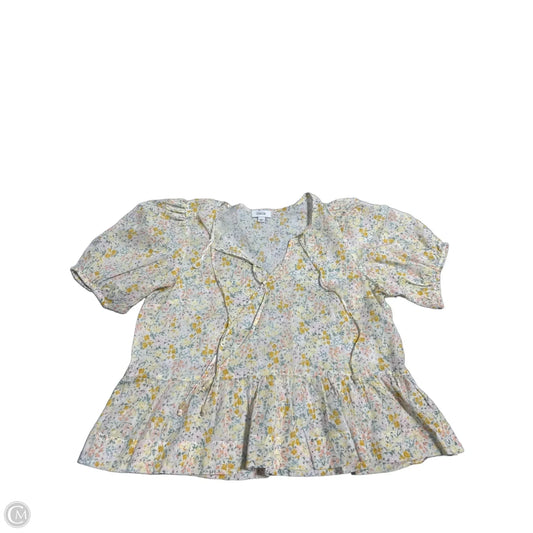 Top Short Sleeve By Cece In Floral Print, Size: L