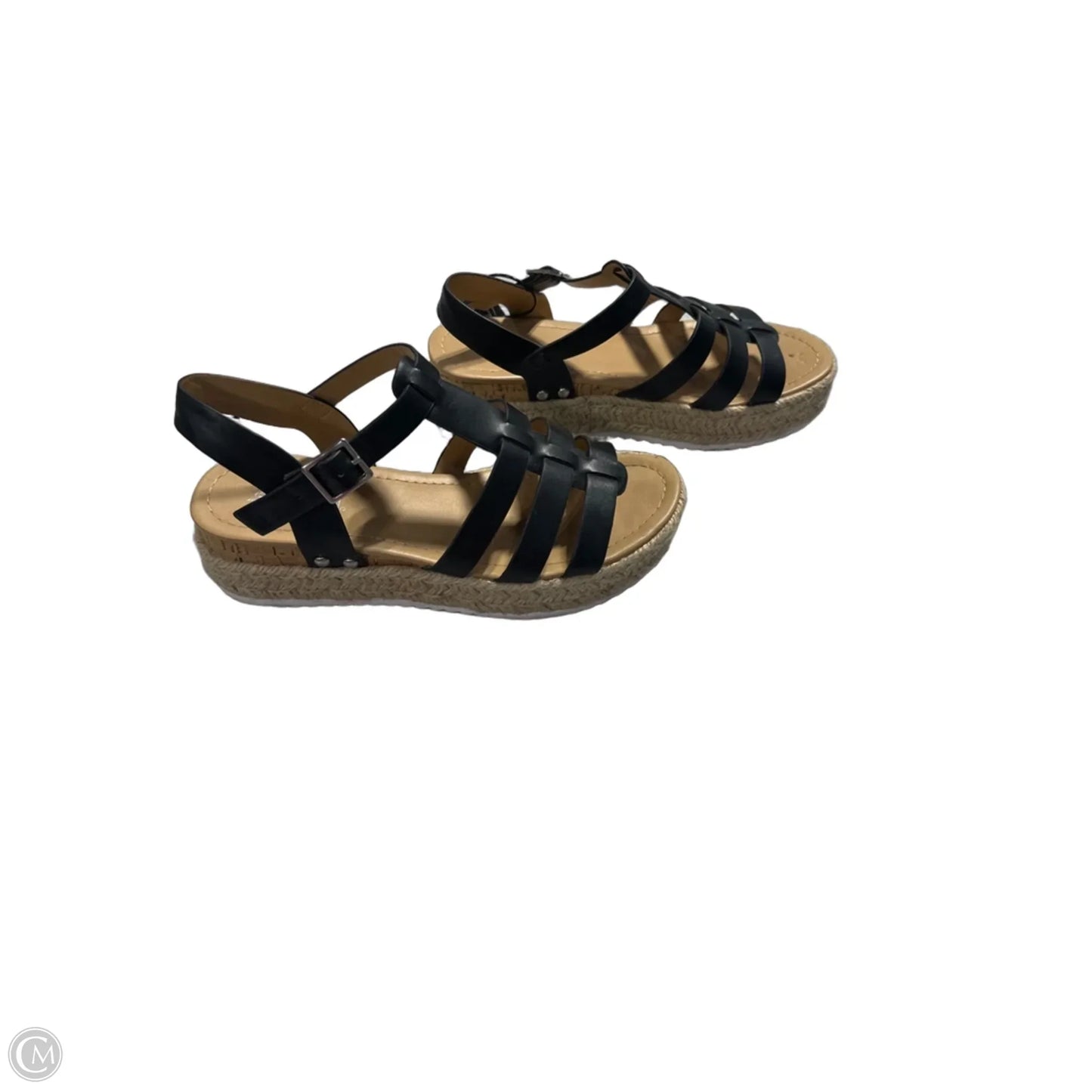 Sandals Flats By Soda In Black, Size: 8