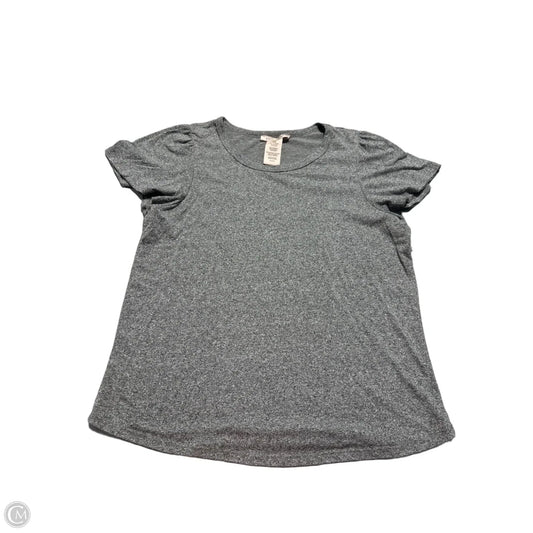 Top Short Sleeve By Philosophy In Grey, Size: M
