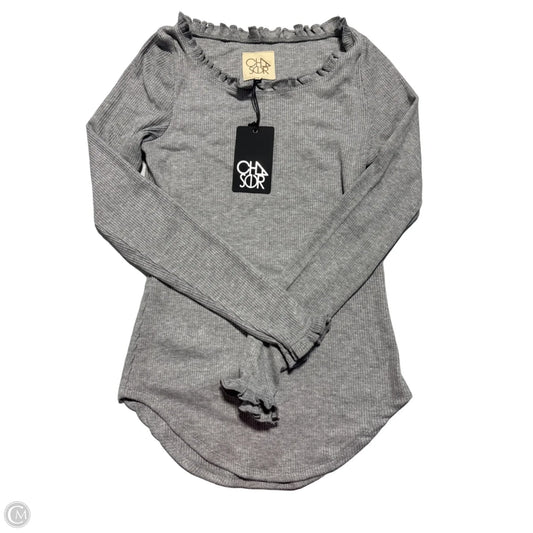 Top Long Sleeve By Chaser In Grey, Size: S