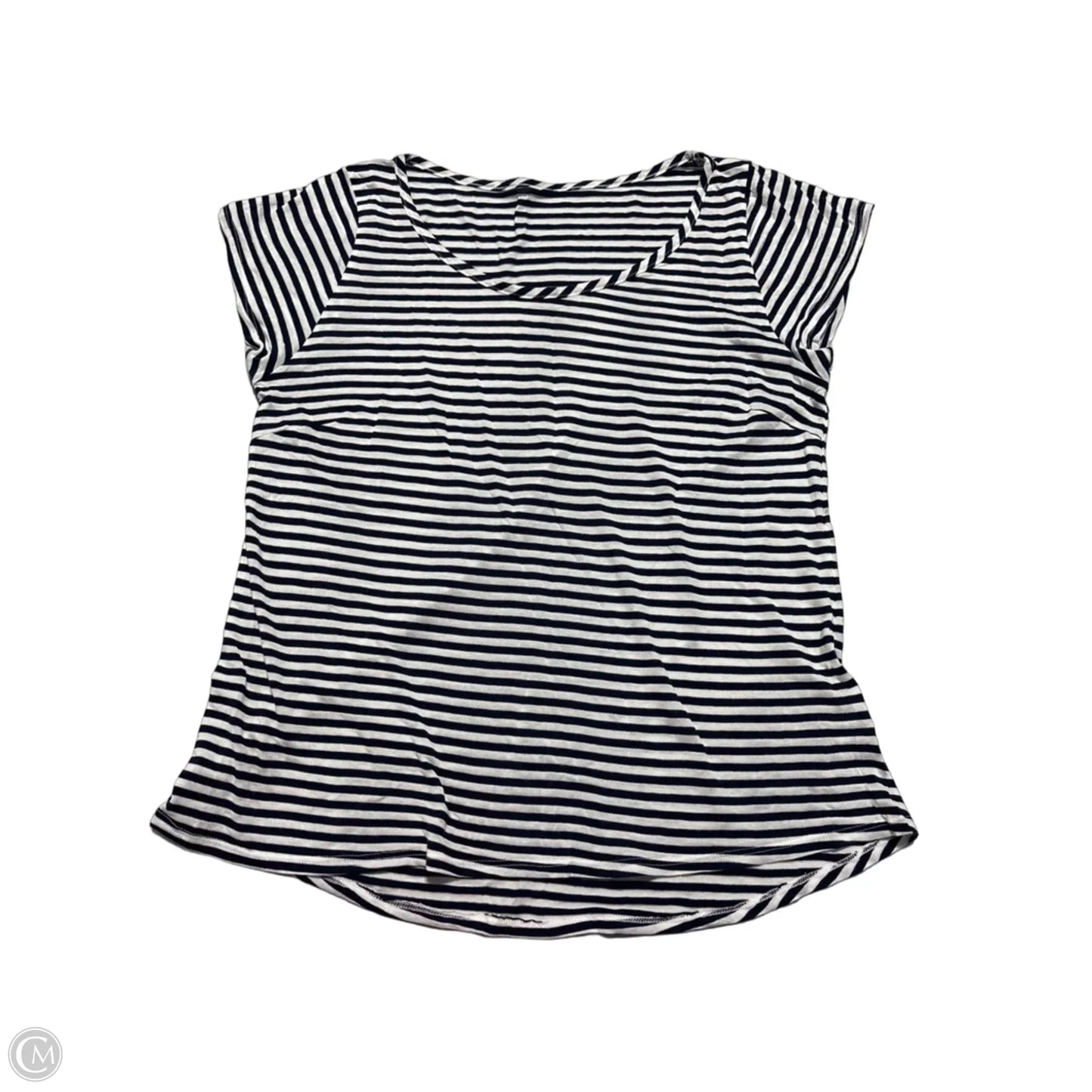 Top Short Sleeve By Ag Jeans In Striped Pattern, Size: Xl