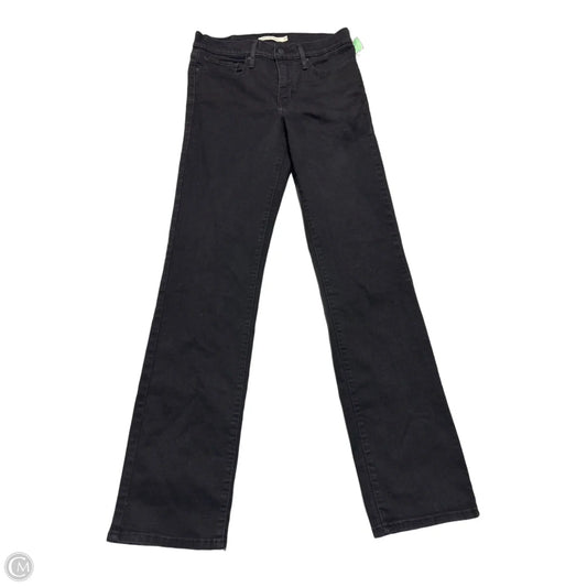 Jeans Straight By Levis In Black, Size: 10