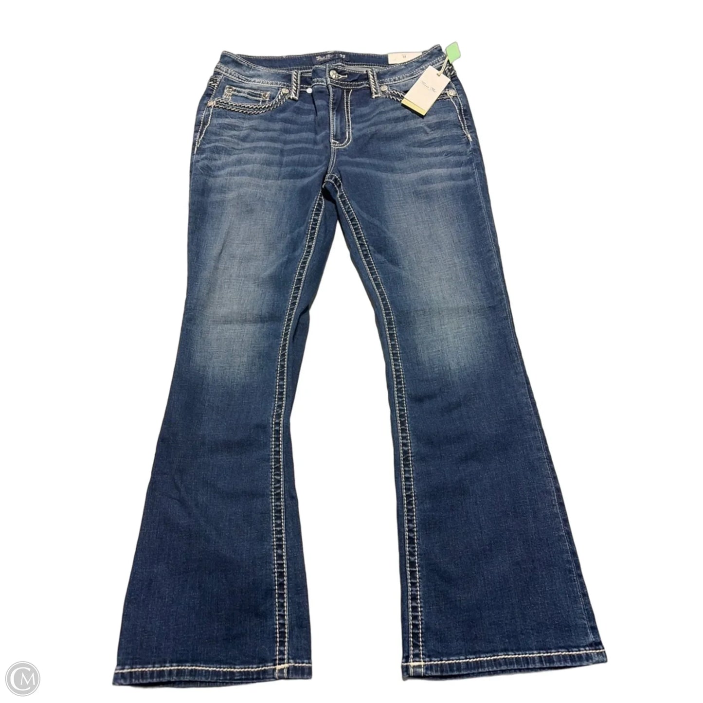 Jeans Boot Cut By Miss Me In Blue Denim, Size: 14