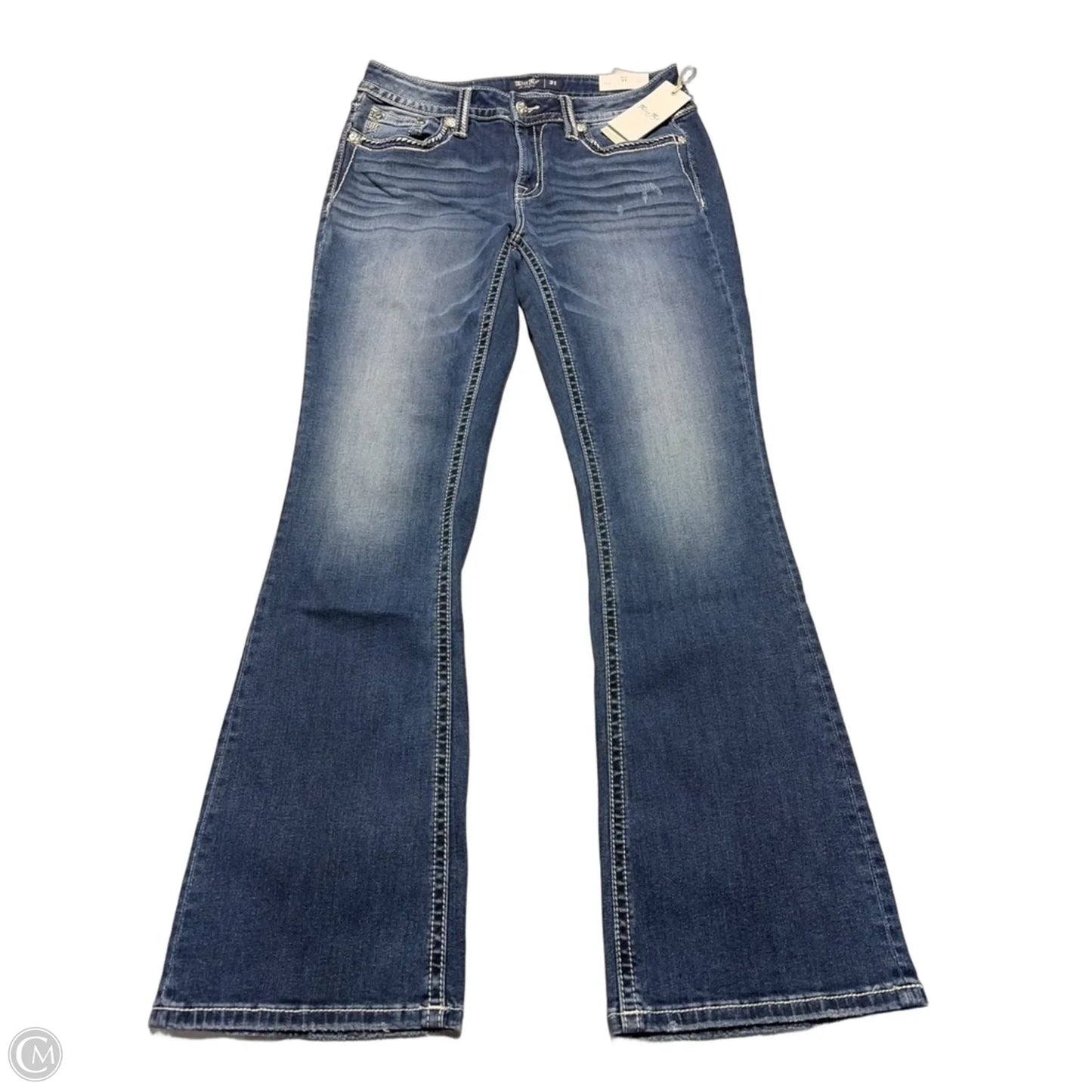 Jeans Boot Cut By Miss Me In Blue Denim, Size: 12