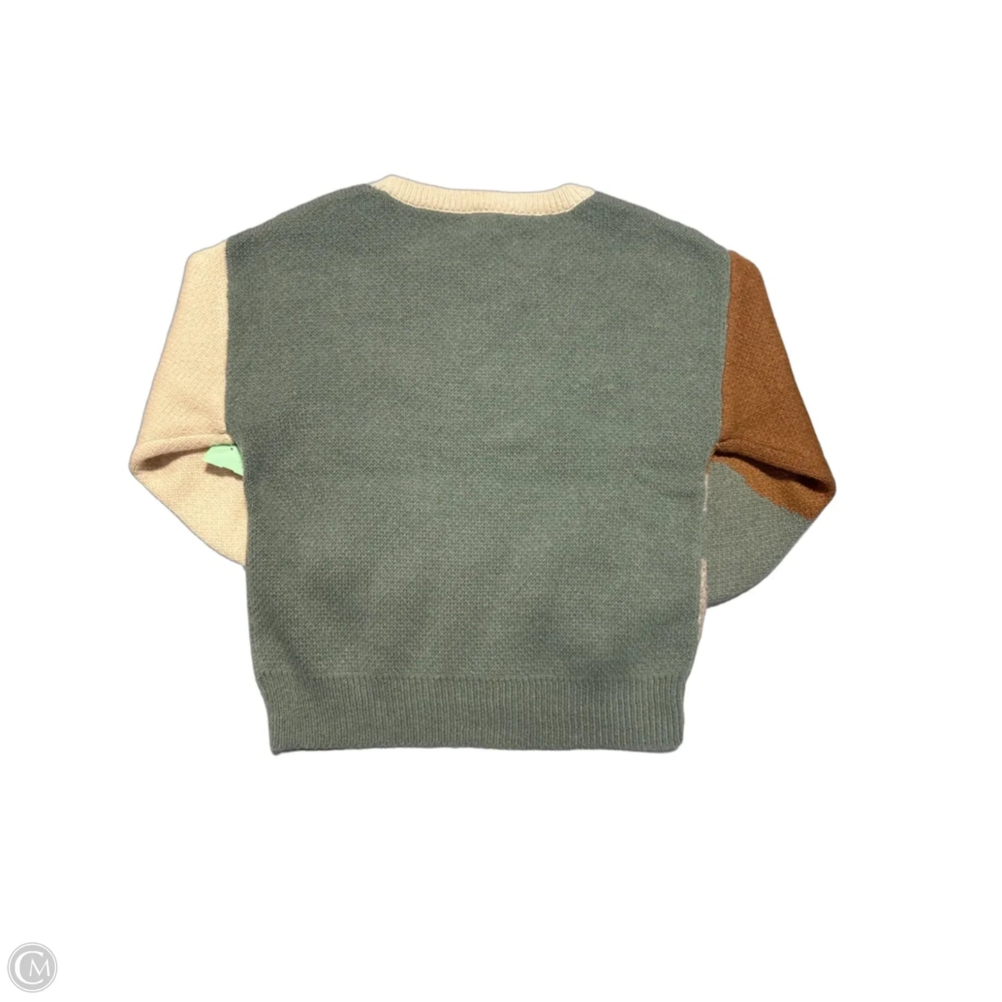 Sweater By Universal Thread In Green & Tan, Size: L