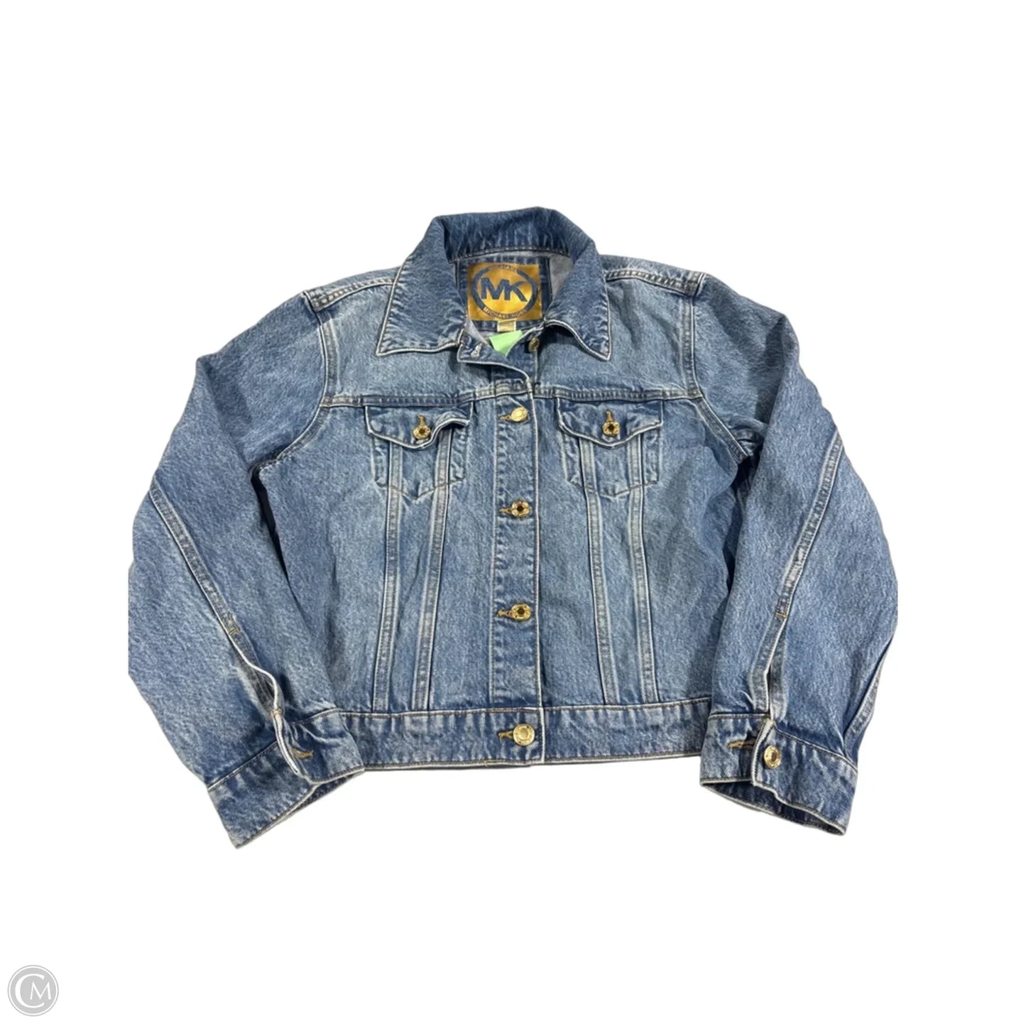 Jacket Denim By Michael By Michael Kors In Blue Denim, Size: L