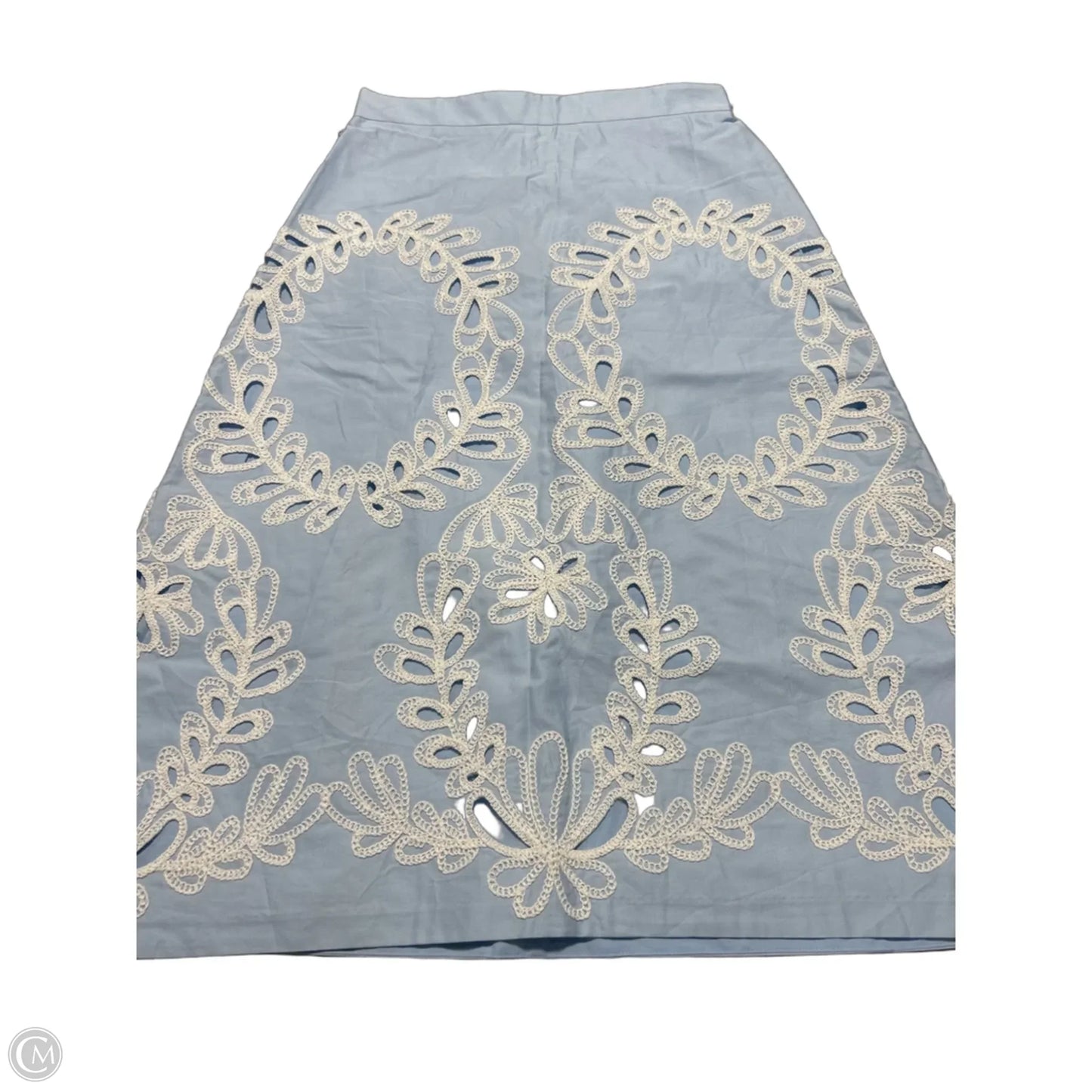 Skirt Maxi By Ann Taylor In Blue & White, Size: M