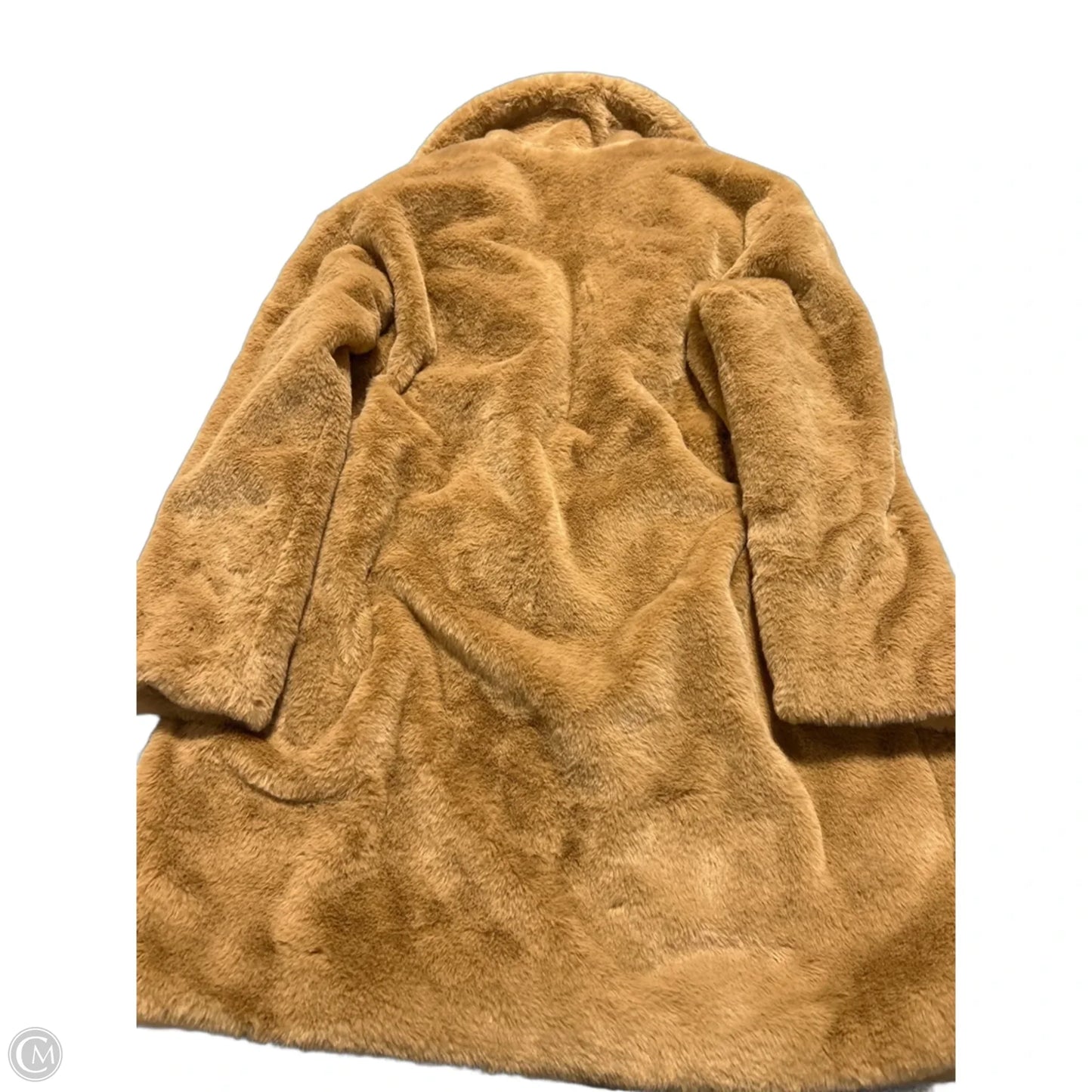 Coat Faux Fur & Sherpa By Simply Vera In Brown, Size: L