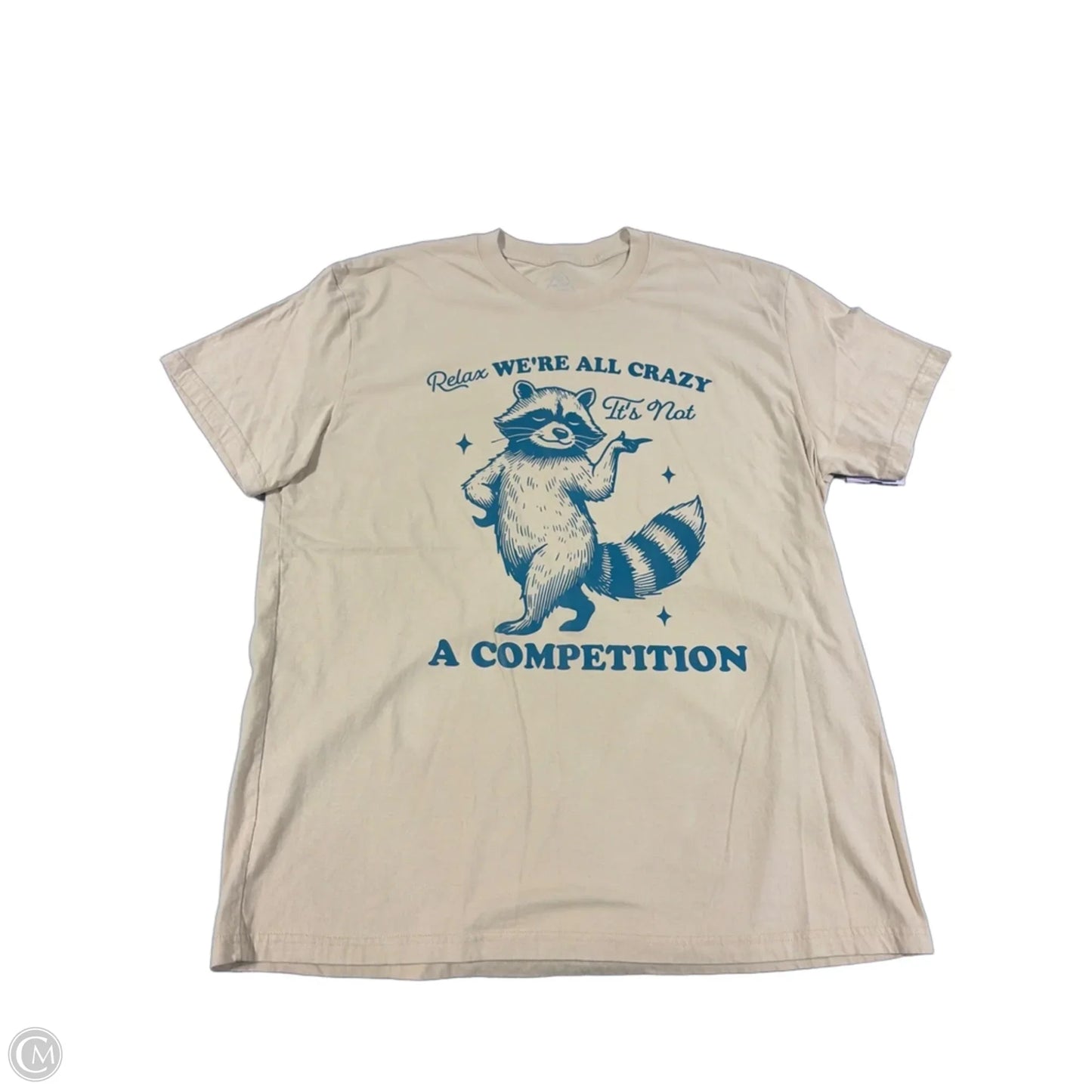 Top Short Sleeve By Cme In Yellow, Size: Xl