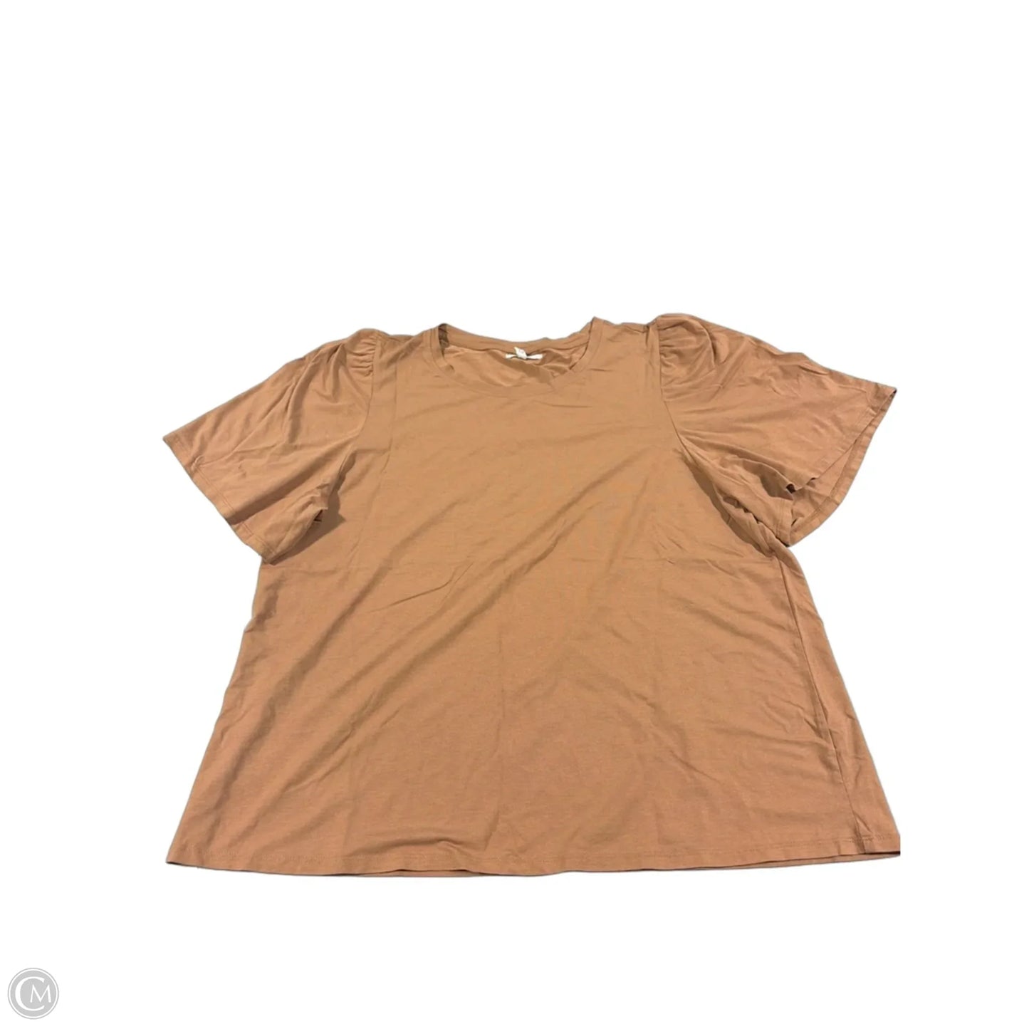 Top Short Sleeve By Maurices In Brown, Size: Xxl
