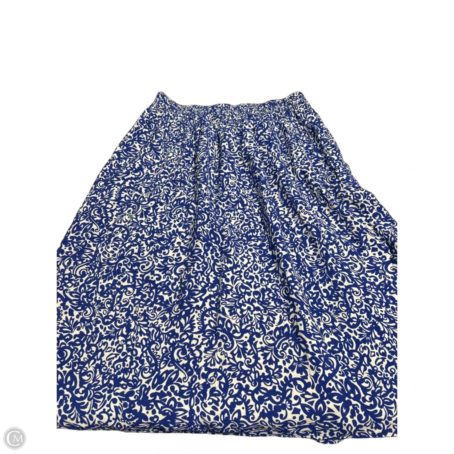 Skirt Maxi By Terra & Sky In Blue & White, Size: L