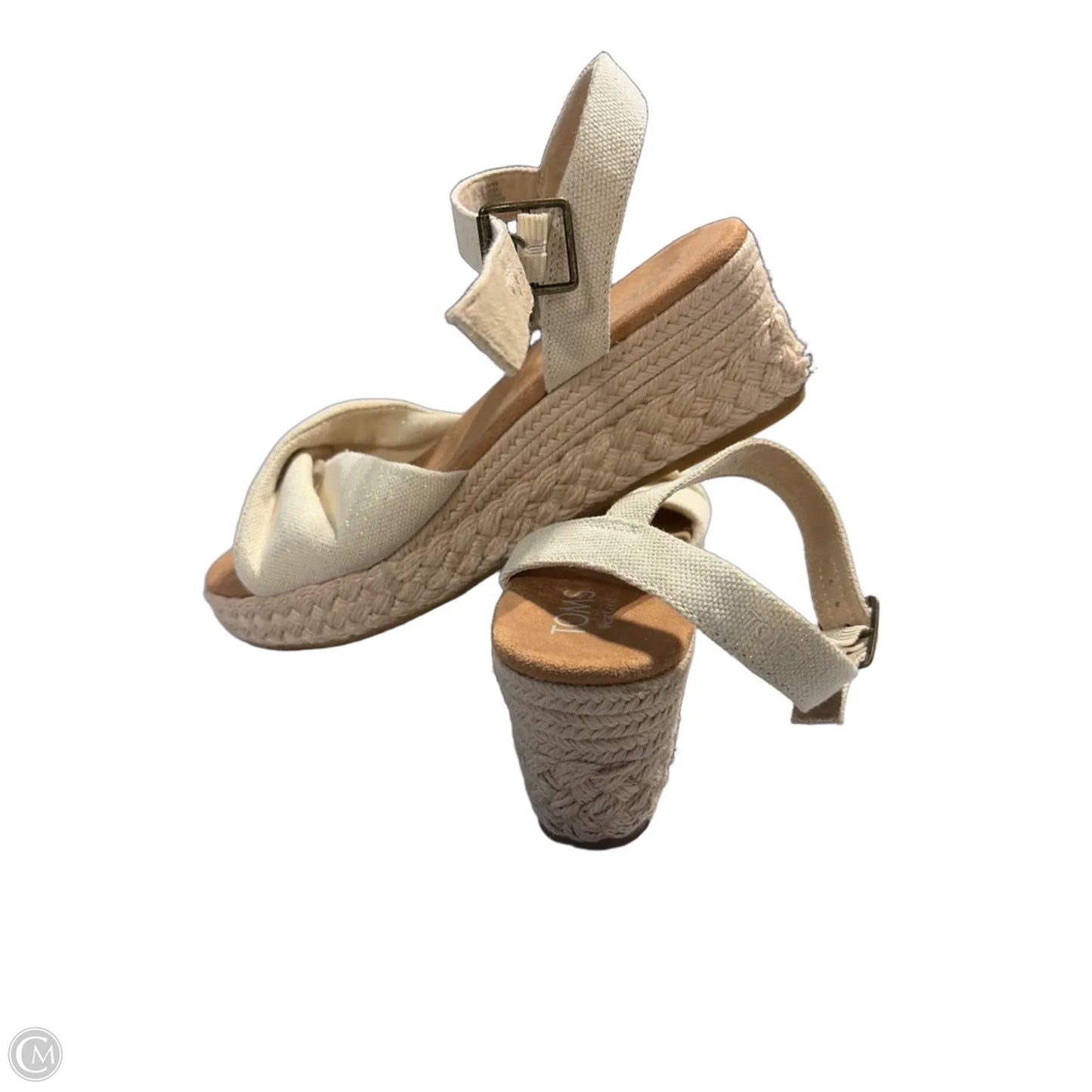 Sandals Flats By Toms In Cream, Size: 10