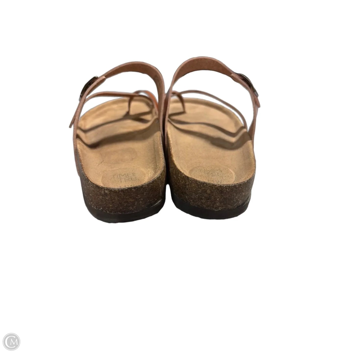 Sandals Flats By Time And Tru In Brown, Size: 11