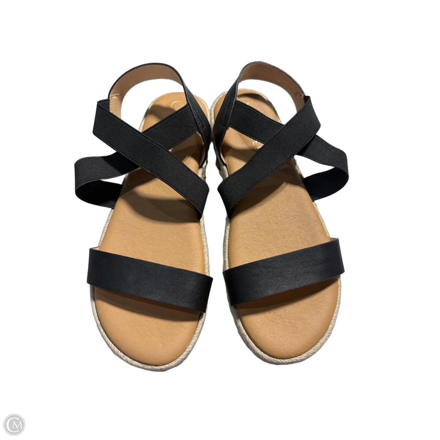 Sandals Flats By Journee In Black, Size: 12