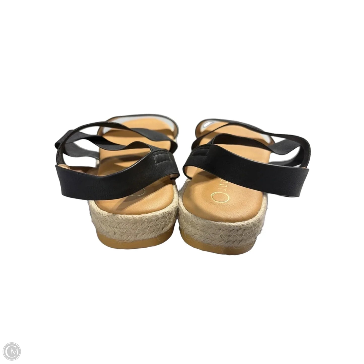 Sandals Flats By Journee In Black, Size: 12