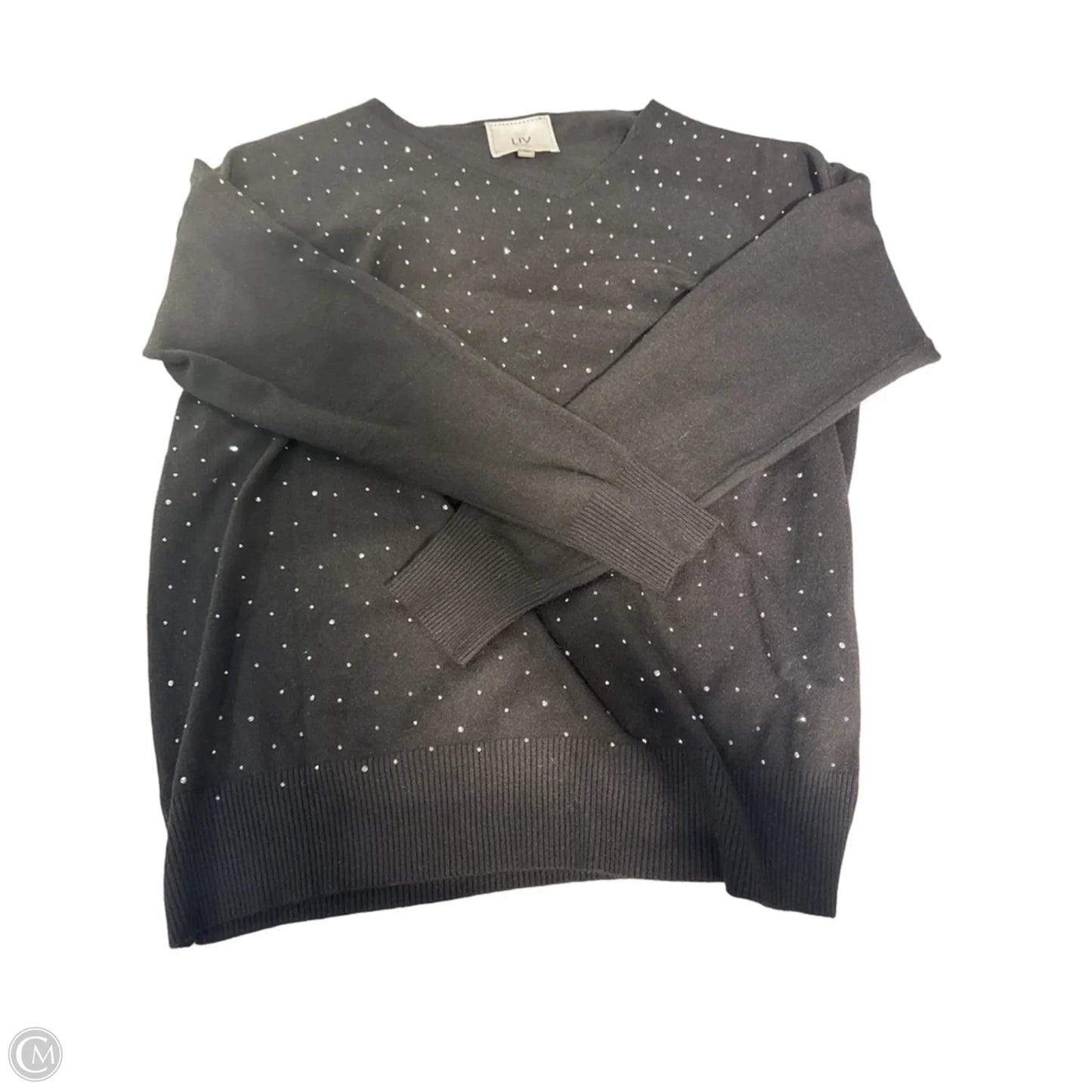 Top Long Sleeve By Milano In Black, Size: M