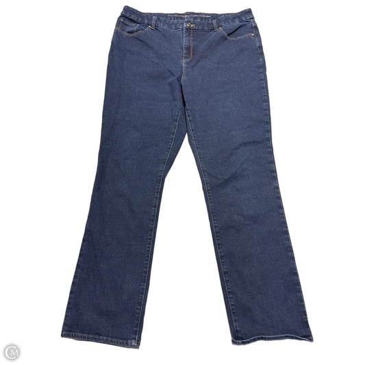 Jeans Straight By Chicos In Blue Denim, Size: 16