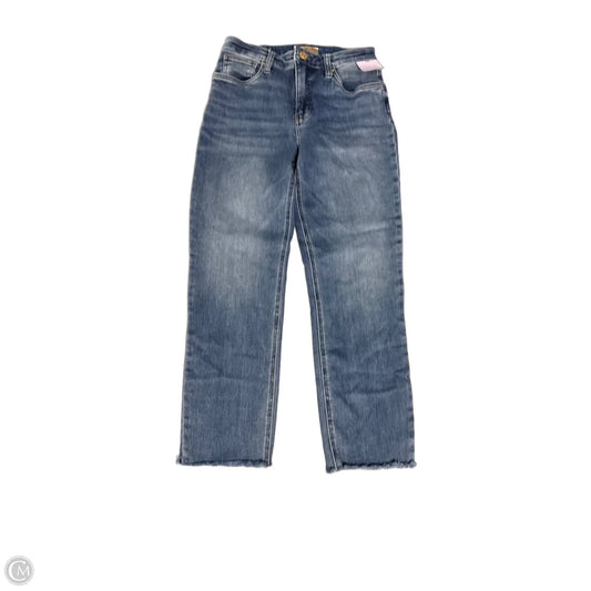 Jeans Straight By Kut In Blue Denim, Size: 4