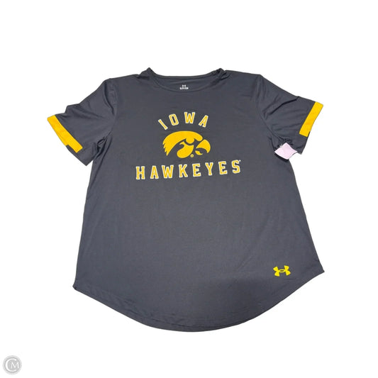 Top Short Sleeve By Under Armour In Black, Size: S
