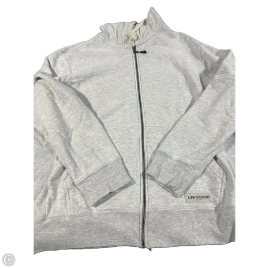 Sweatshirt Hoodie By Life Is Good In Grey, Size: Xxl