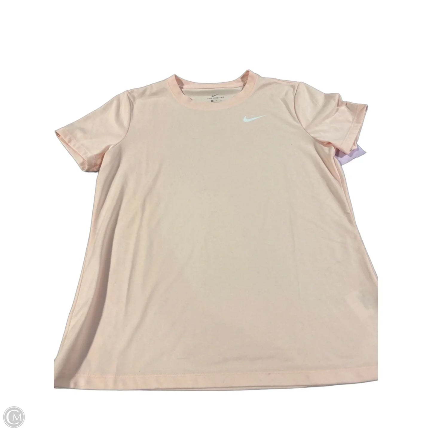 Athletic Top Short Sleeve By Nike In Pink, Size: M