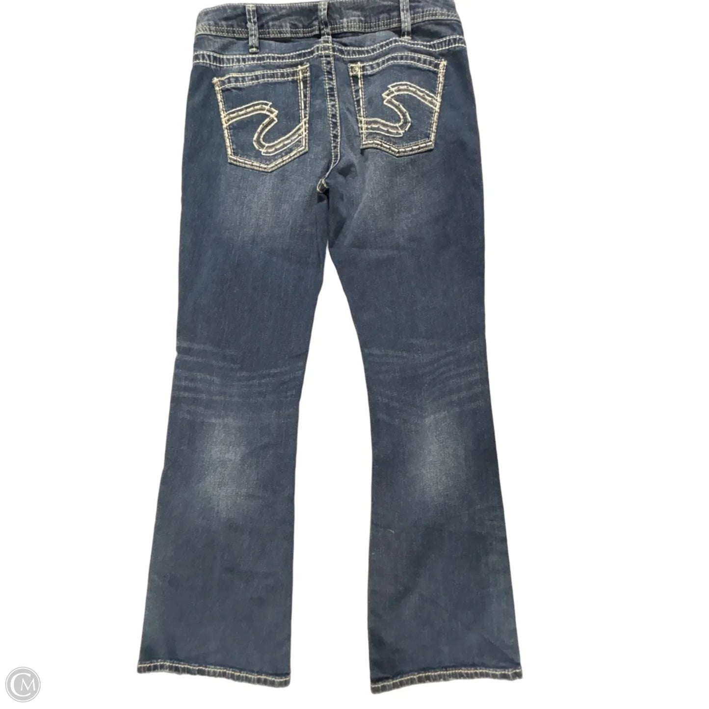 Jeans Boot Cut By Silver In Blue Denim, Size: 14