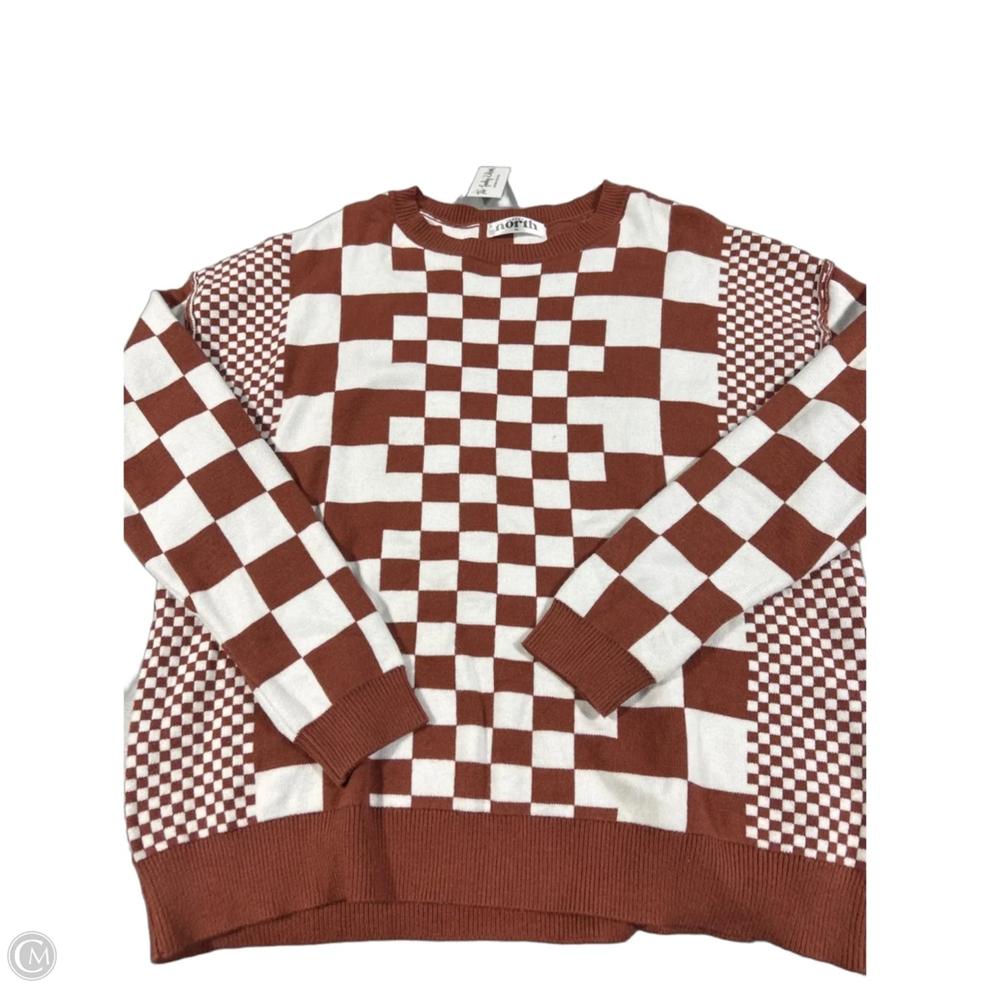 Sweater By Cmc In Brown & White, Size: Xl