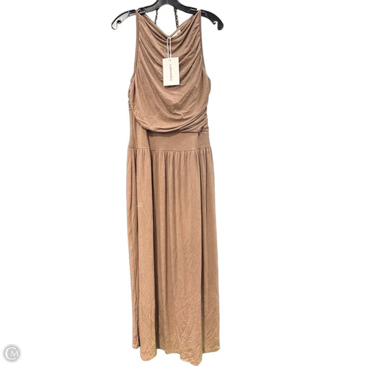 Dress Casual Maxi By Cmc In Brown, Size: Xxl
