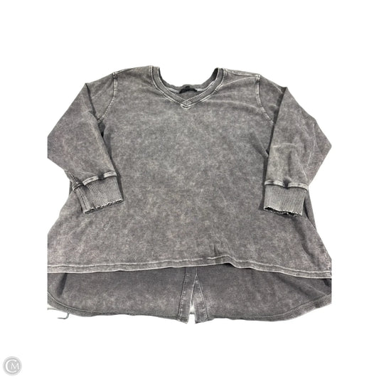 Top Long Sleeve By Jane And Delancey In Grey, Size: 2x