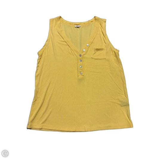 Tank Top By Pol In Yellow, Size: L