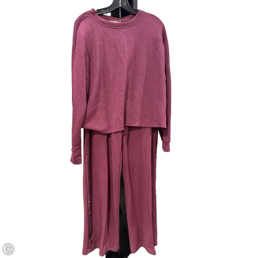 Pants Set 2pc By Elie Tahari In Maroon, Size: L