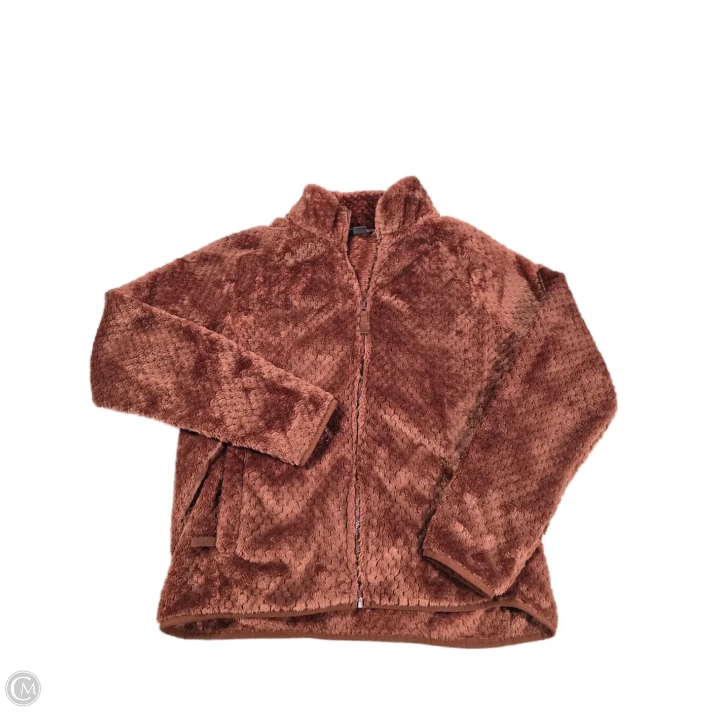 Jacket Fleece By Eddie Bauer In Brown, Size: M