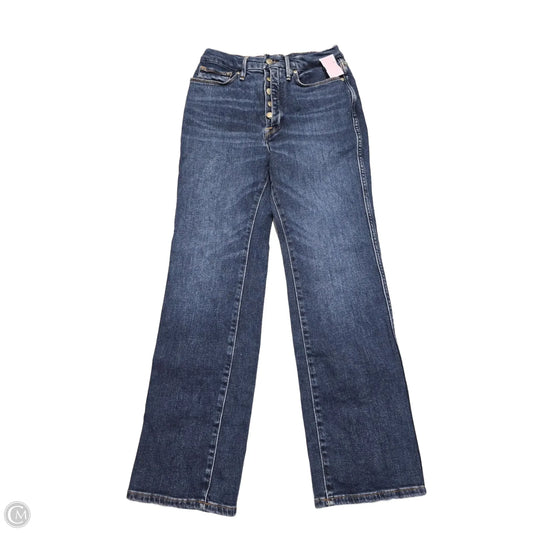 Jeans Straight By Good American In Blue Denim, Size: 4