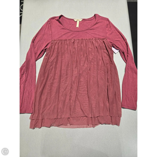 Top Long Sleeve By Matilda Jane In Pink, Size: L