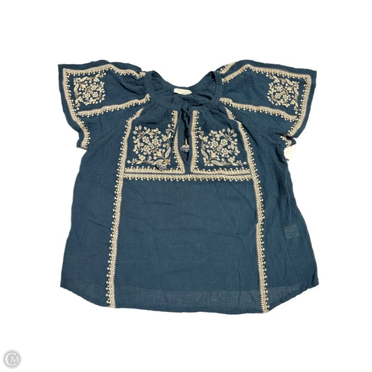 Top Short Sleeve By Lovestitch In Blue, Size: S