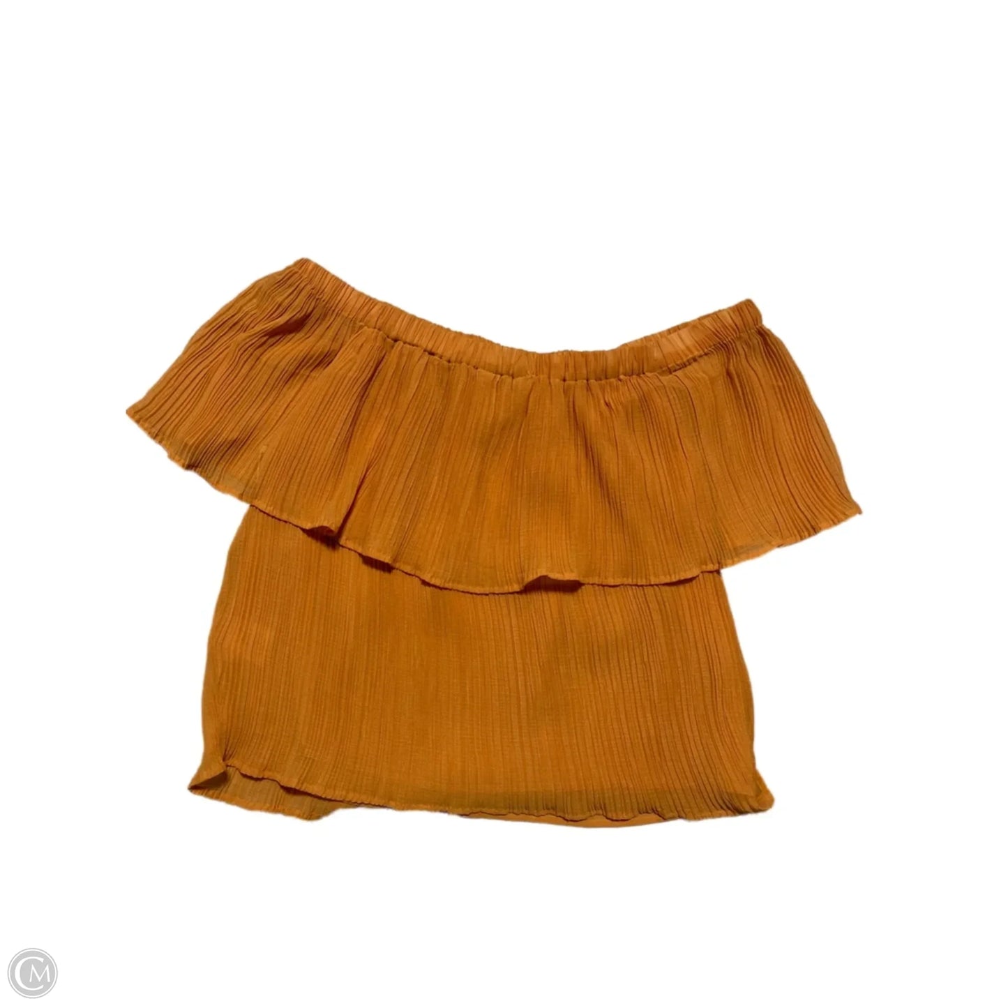 Blouse Short Sleeve By Express In Orange, Size: M